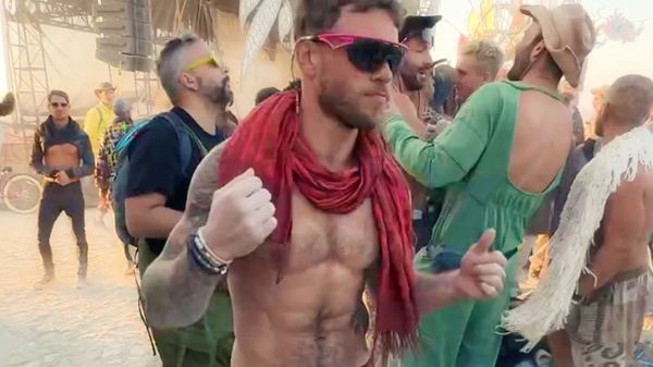 Gus Kenworthy Attends Burning Man, Posts Thirsty Pics from the Desert... and Sets Instagram Aflame