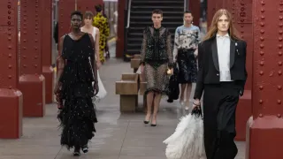 Chanel's New Showman Stages an Ode to NYC With Star-Packed Runway Show on a Real Subway Platform
